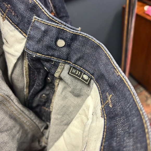 Energie Gold Y2K Distressed Straight Jeans Made in Italy | Size W31 - Picture 4 of 5